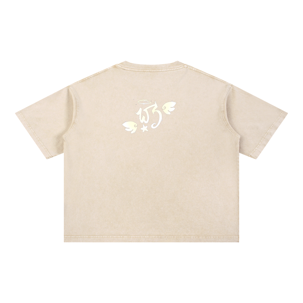 "Reflections" Boxy Oversize Crop Tee