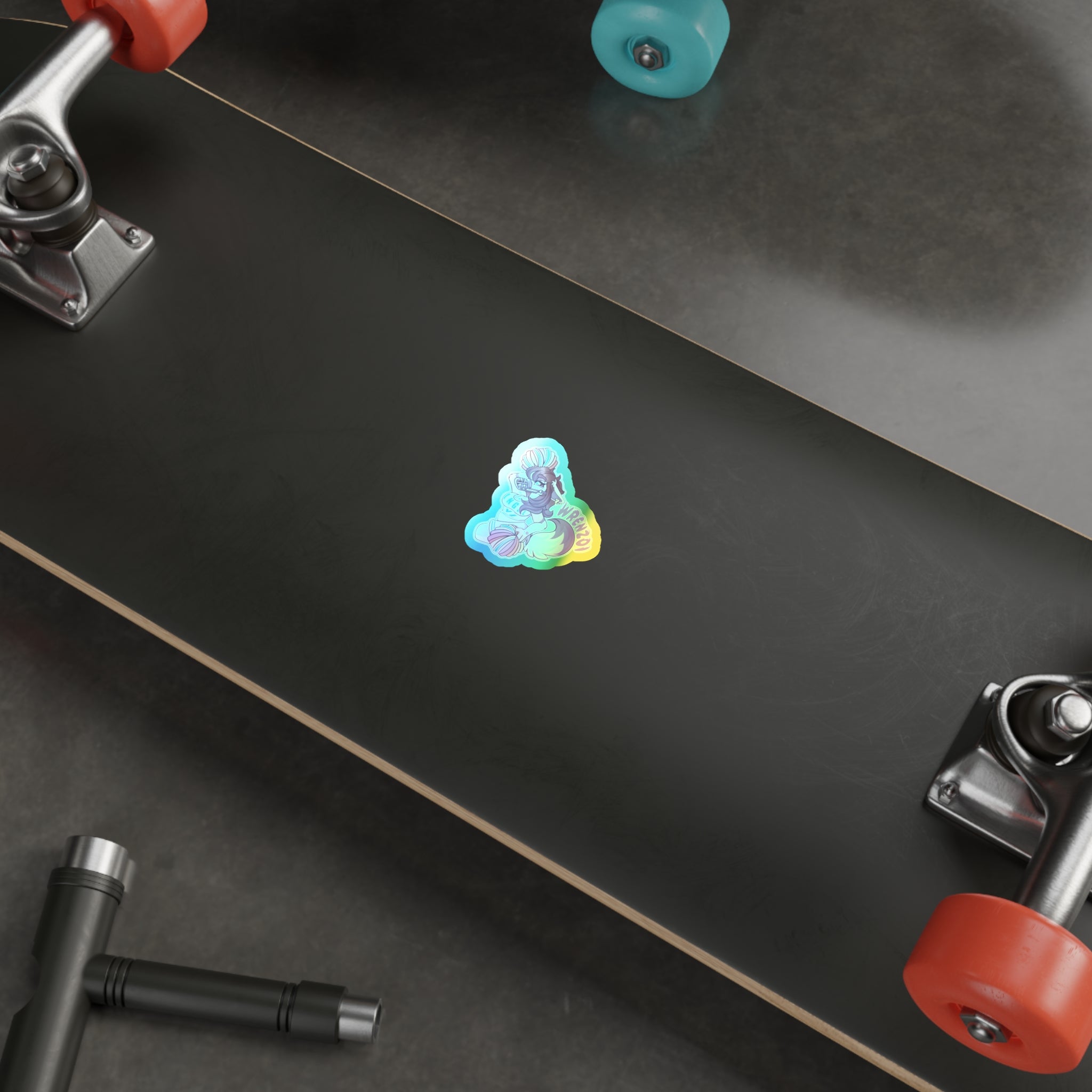 CHEERLEADER WREN HOLO STICKERS (ART BY KOZI_KRYPTID)