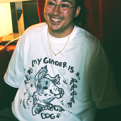 "My Gender is Dog" Layered Sleeve T-Shirt