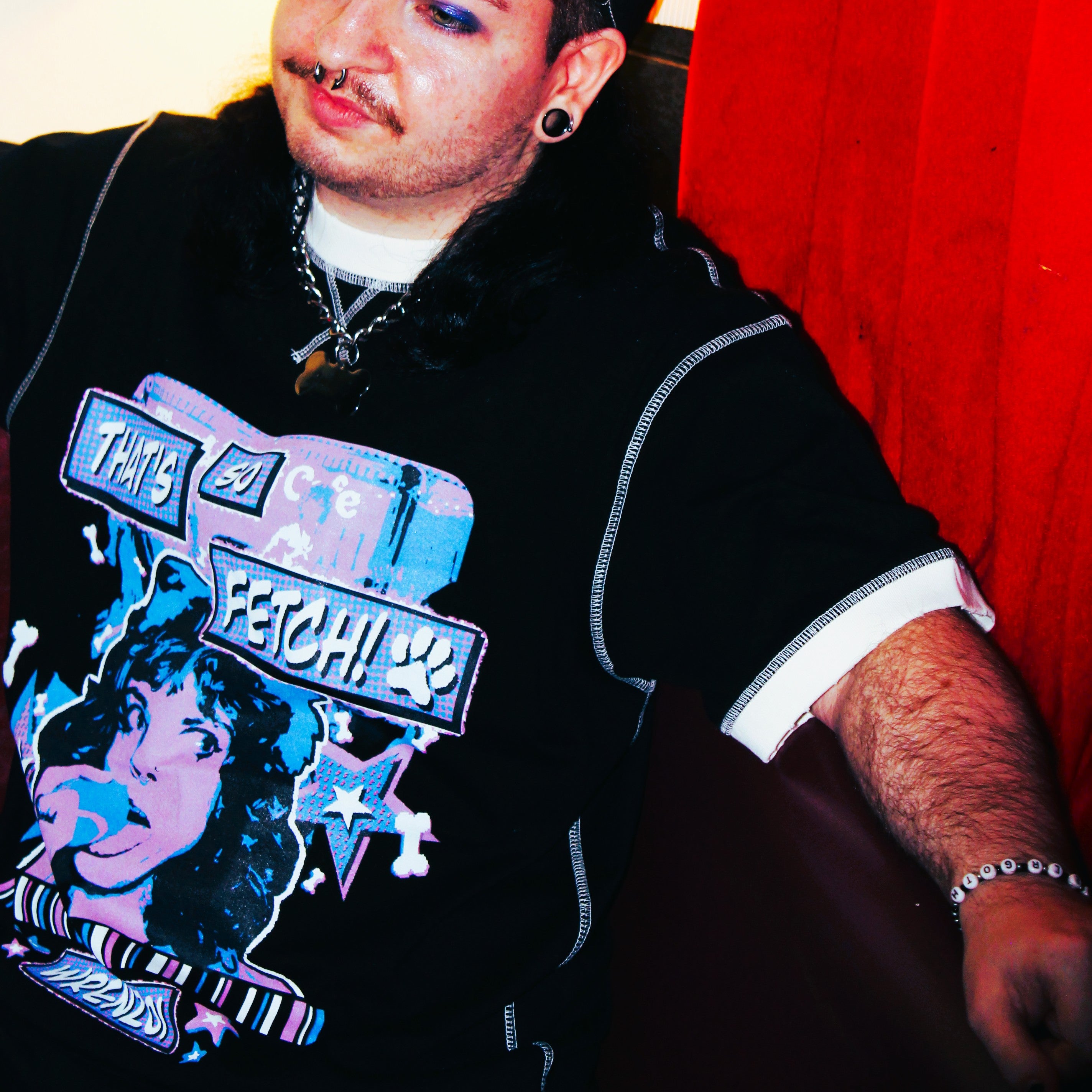 "That's So Fetch" Contrast-Stitched T-Shirt